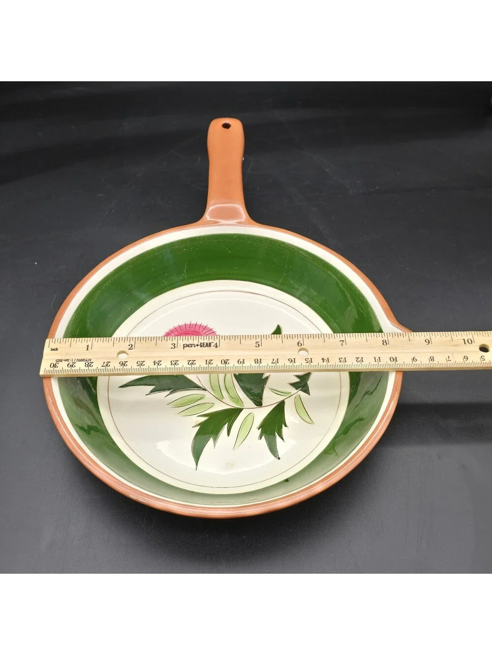 Vtg Stangl Pottery Pink Thistle Open Skillet Spout Wall Hanging Decor MCM